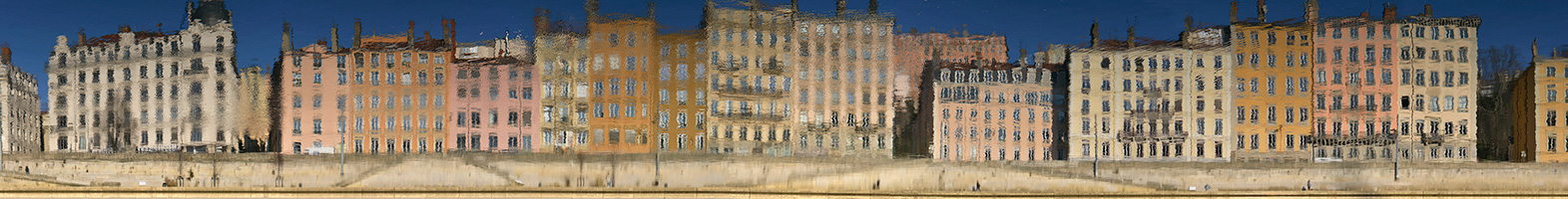 Reflet quai St Vincent sur la Saône, Lyon