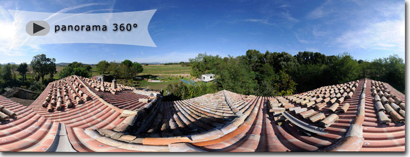 Photo panoramique toit de la ferme en octobre 2012