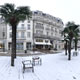 Palmiers sous la neige
